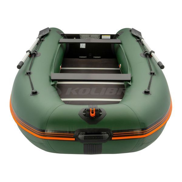 Kolibri KM-330DSL (Колібрі КМ-330ДСЛ) надувний кільовий човен темно-зелений + фанерний пайол, фото kolibri.com.ua №7
