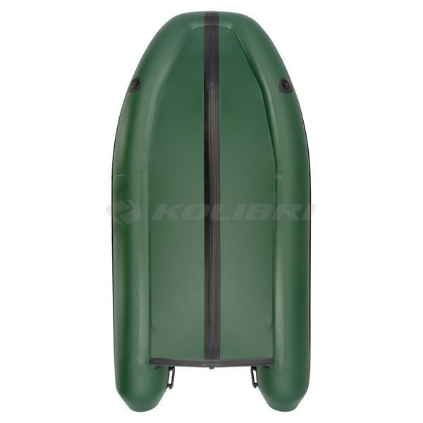Kolibri KM-330DSL (Колібрі КМ-330ДСЛ) надувний кільовий човен темно-зелений + фанерний пайол, фото kolibri.com.ua №2
