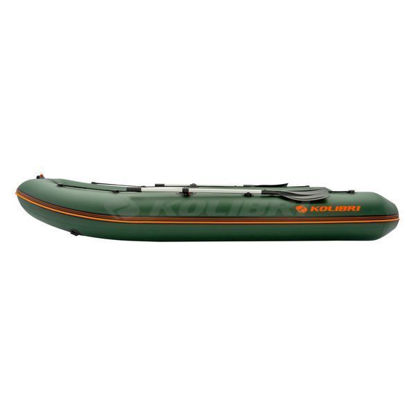 Kolibri KM-360DSL (Колібрі КМ-360ДСЛ) надувний кільовий човен темно-зелений + фанерний пайол, фото kolibri.com.ua №6