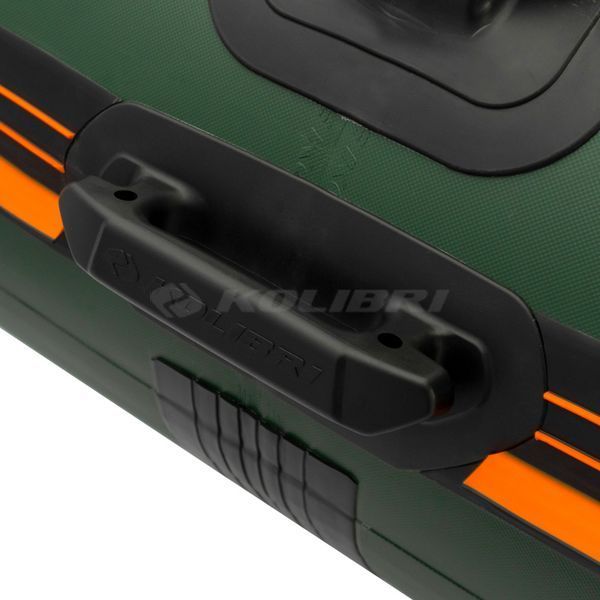 Kolibri KM-400DSL (Колібрі КМ-400ДСЛ) надувний кільовий човен темно-зелений + фанерний пайол, фото kolibri.com.ua №18