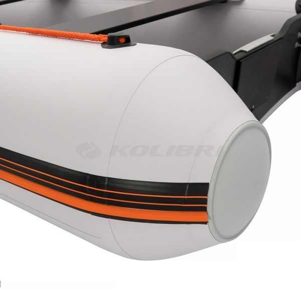 Kolibri KM-450DSL (Колібрі КМ-450ДСЛ) надувний кільовий човен світло-сірий (стандарт) + алюмінієвий пайол, фото kolibri.com.ua №19