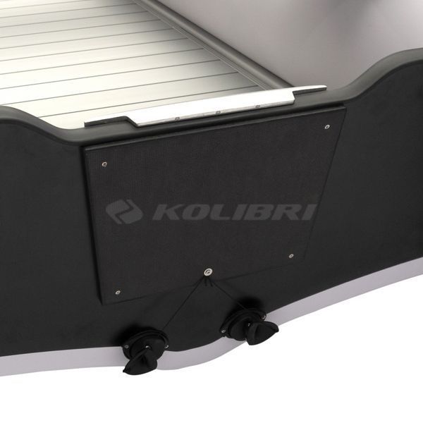 Kolibri KM-450DSL (Колібрі КМ-450ДСЛ) надувний кільовий човен світло-сірий (стандарт) + алюмінієвий пайол, фото kolibri.com.ua №26
