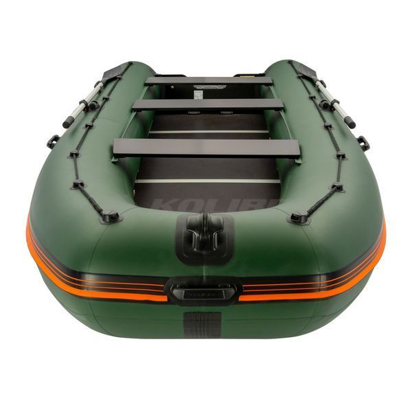 Kolibri KM-400DSL (Колібрі КМ-400ДСЛ) надувний кільовий човен темно-зелений + фанерний пайол, фото kolibri.com.ua №8