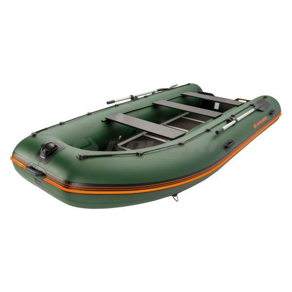 Kolibri KM-400DSL (Колібрі КМ-400ДСЛ) надувний кільовий човен темно-зелений + фанерний пайол, фото kolibri.com.ua №5