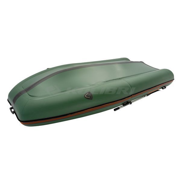 Kolibri KM-400DSL (Колібрі КМ-400ДСЛ) надувний кільовий човен темно-зелений + фанерний пайол, фото kolibri.com.ua №3