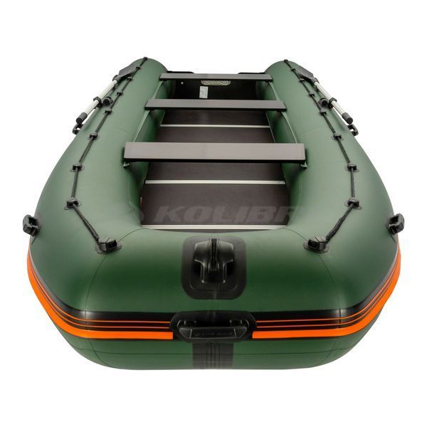 Kolibri KM-450DSL (Колібрі КМ-450ДСЛ) надувний кільовий човен темно-зелений + фанерний пайол, фото kolibri.com.ua №6