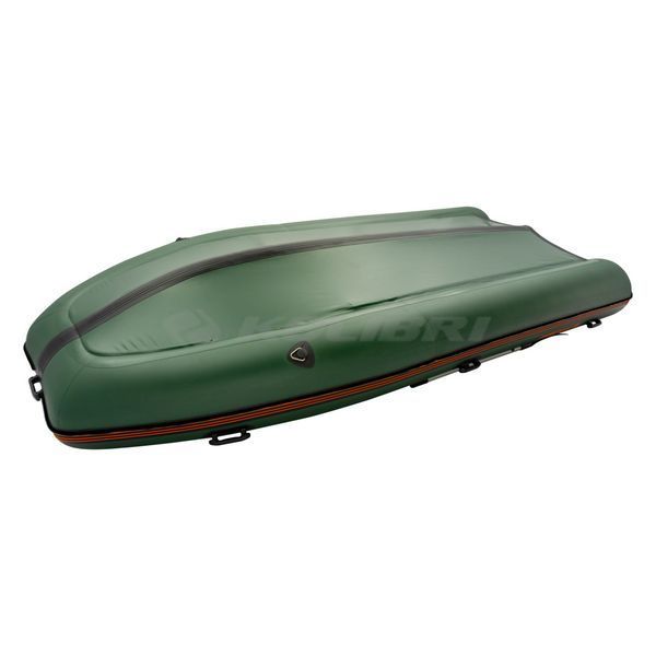 Kolibri KM-450DSL (Колібрі КМ-450ДСЛ) надувний кільовий човен темно-зелений + фанерний пайол, фото kolibri.com.ua №2