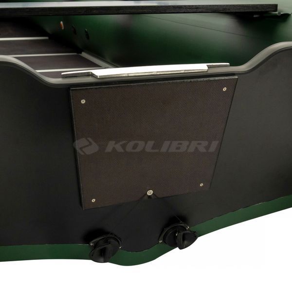 Kolibri KM-450DSL (Колібрі КМ-450ДСЛ) надувний кільовий човен темно-зелений + фанерний пайол, фото kolibri.com.ua №12