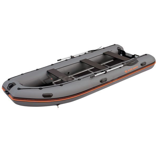 Kolibri KM-450DSL (Колибри КМ-450ДСЛ) надувная килевая лодка темно-серая (стандарт) + алюминиевый пайол, фото kolibri.com.ua №2