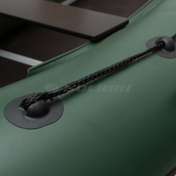 Kolibri KM-330DSL (Колібрі КМ-330ДСЛ) надувний кільовий човен темно-зелений + алюмінієвий пайол, фото kolibri.com.ua №10