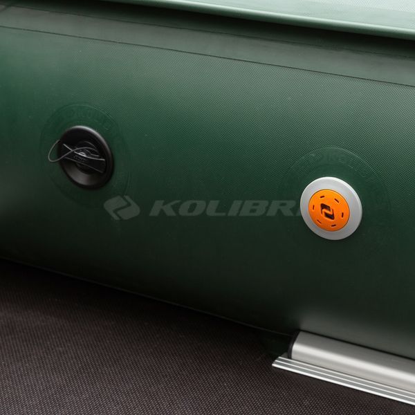 Kolibri KM-330DSL (Колібрі КМ-330ДСЛ) надувний кільовий човен темно-зелений + алюмінієвий пайол, фото kolibri.com.ua №12