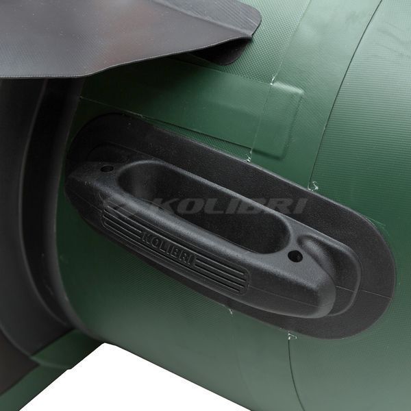 Kolibri KM-330DSL (Колібрі КМ-330ДСЛ) надувний кільовий човен темно-зелений + алюмінієвий пайол, фото kolibri.com.ua №14