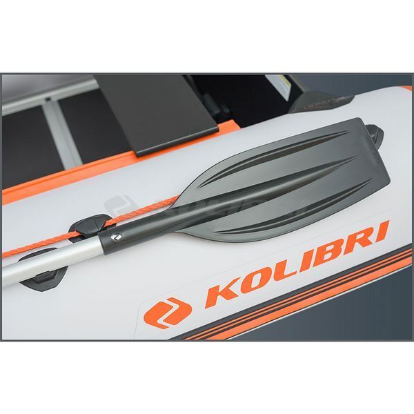 Kolibri KM-330DSL (Колібрі КМ-330ДСЛ) надувний кільовий човен темно-сірий (стандарт) + алюмінієвий пайол, фото kolibri.com.ua №7