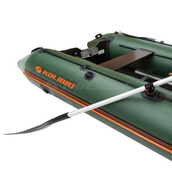 Kolibri KM-330D Profy (Колибри КМ-330Д Профи) надувная килевая лодка темно-зеленая + алюминиевый пайол, фото kolibri.com.ua №21