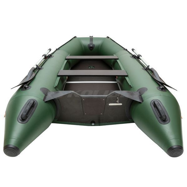 Kolibri KM-330D Profy (Колибри КМ-330Д Профи) надувная килевая лодка темно-зеленая + алюминиевый пайол, фото kolibri.com.ua №10