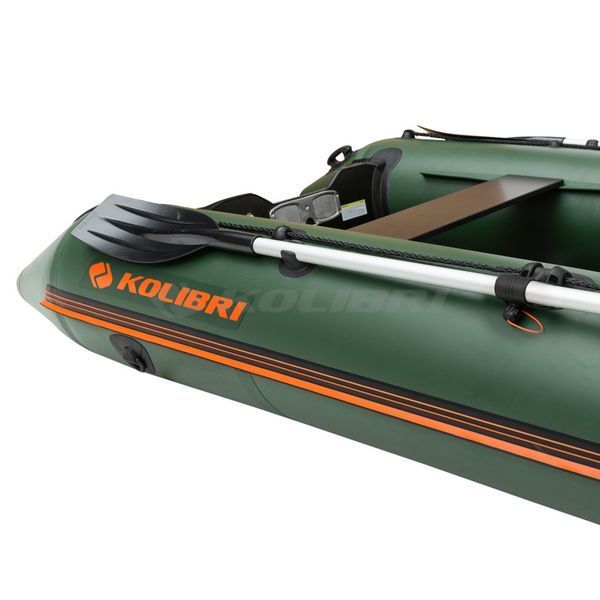 Kolibri KM-330D Profy (Колибри КМ-330Д Профи) надувная килевая лодка темно-зеленая + алюминиевый пайол, фото kolibri.com.ua №19