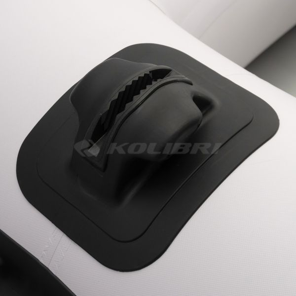 Kolibri KM-400DSL (Колібрі КМ-400ДСЛ) надувний кільовий човен світло-сірий (стандарт) + фанерний пайол, фото kolibri.com.ua №15