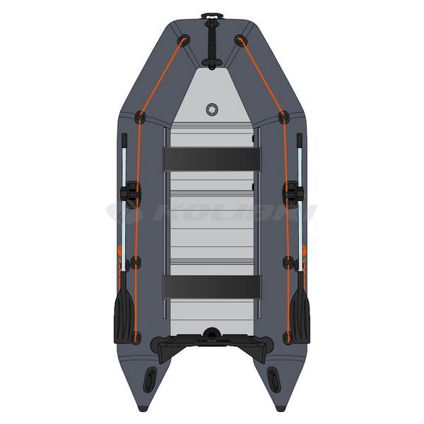 Kolibri KM-330D Profy (Колибри КМ-330Д Профи) надувная килевая лодка темно-серая (стандарт) + алюминиевый пайол, фото kolibri.com.ua №8