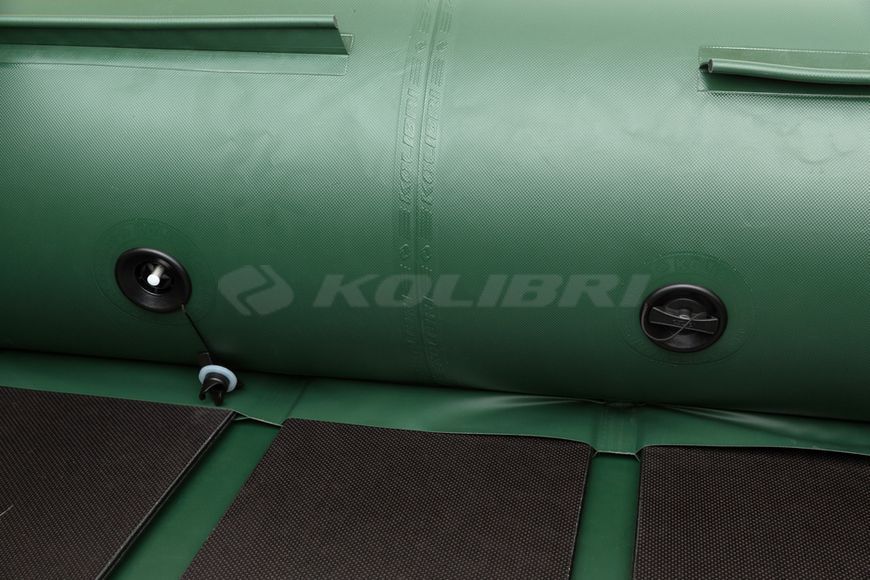 Kolibri K-280T (Колібрі К-280Т) надувний гребний човен темно-зелений + Air Deck, фото kolibri.com.ua №7