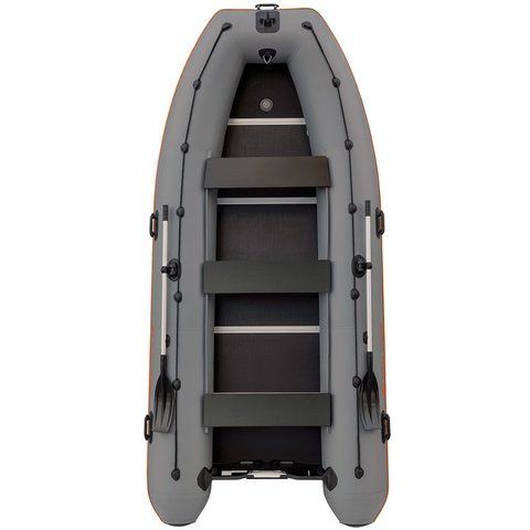 Kolibri KM-400DSL (Колібрі КМ-400ДСЛ) надувний кільовий човен темно-сірий (стандарт) + фанерний пайол, фото kolibri.com.ua №1