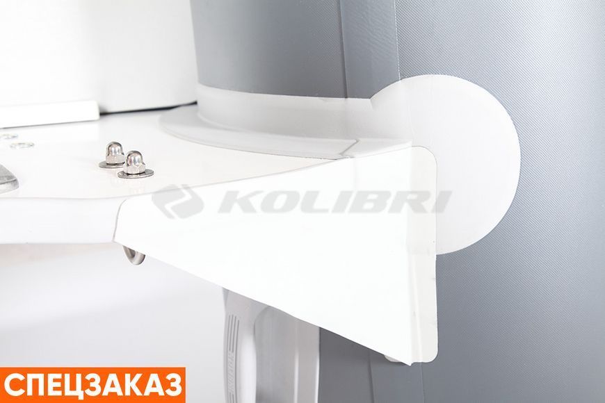 Kolibri KM-360DSL (Колібрі КМ-360ДСЛ) надувний кільовий човен темно-сірий з помаранчевим + фанерний пайол, фото kolibri.com.ua №8