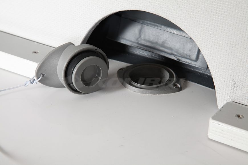 Kolibri KM-360DSL (Колібрі КМ-360ДСЛ) надувний кільовий човен темно-сірий з помаранчевим + фанерний пайол, фото kolibri.com.ua №9