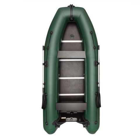 Kolibri KM-360DSL (Колібрі КМ-360ДСЛ) надувний кільовий човен темно-зелений + алюмінієвий пайол, фото kolibri.com.ua №1