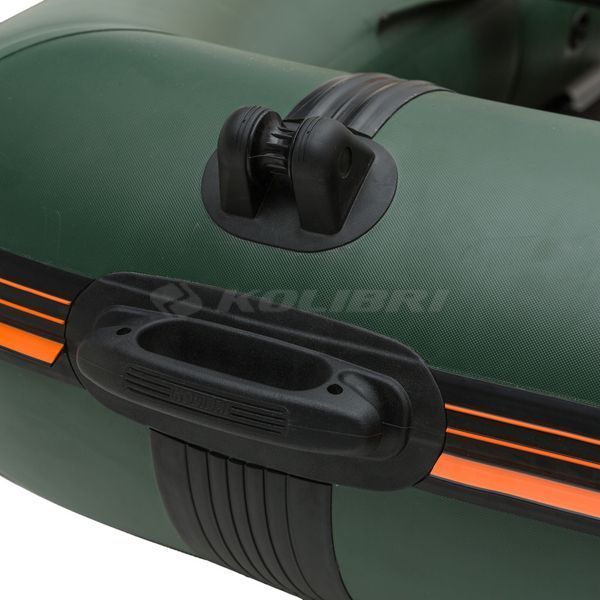 Kolibri KM-360DSL (Колібрі КМ-360ДСЛ) надувний кільовий човен темно-зелений + алюмінієвий пайол, фото kolibri.com.ua №11