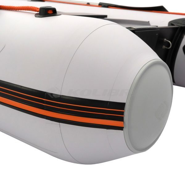 Kolibri KM-360DSL (Колібрі КМ-360ДСЛ) надувний кільовий човен світло-сірий (стандарт) + алюмінієвий пайол, фото kolibri.com.ua №15