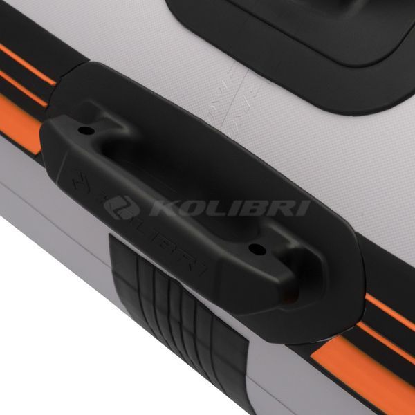 Kolibri KM-400DSL (Колібрі КМ-400ДСЛ) надувний кільовий човен світло-сірий (стандарт) + алюмінієвий пайол, фото kolibri.com.ua №22