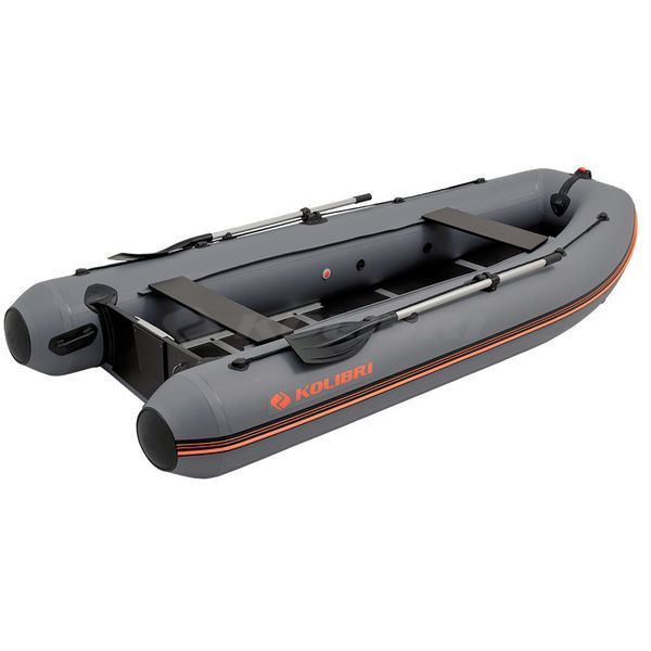 Kolibri KM-360DSL (Колібрі КМ-360ДСЛ) надувний кільовий човен темно-сірий (стандарт) + алюмінієвий пайол, фото kolibri.com.ua №4