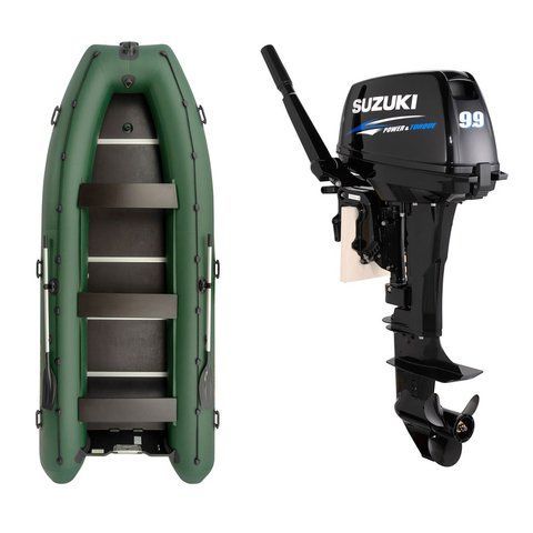 Човен з мотором Kolibri 450 Green Suzuki Boost, фото kolibri.com.ua №1