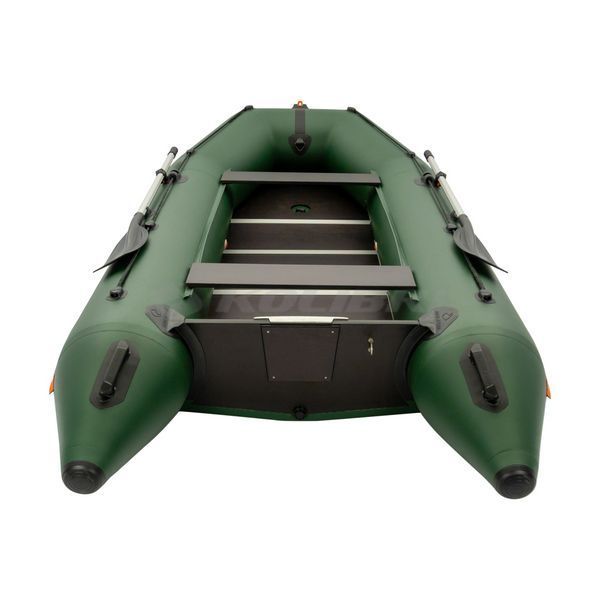 Kolibri KM-360D Profy (Колибри КМ-360Д Профи) надувная килевая лодка темно-зеленая + фанерный пайол, фото kolibri.com.ua №8