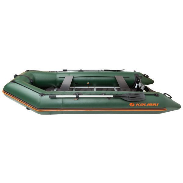 Kolibri KM-360D Profy (Колибри КМ-360Д Профи) надувная килевая лодка темно-зеленая + алюминиевый пайол, фото kolibri.com.ua №5