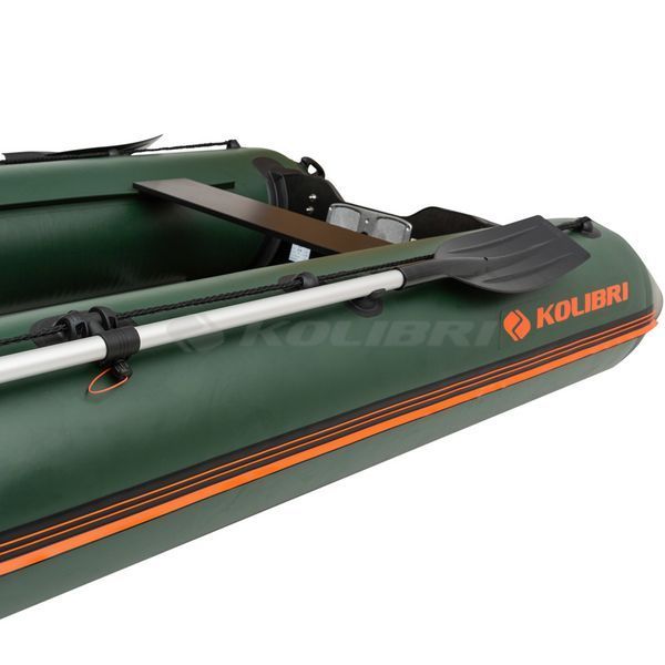 Kolibri KM-360D Profy (Колибри КМ-360Д Профи) надувная килевая лодка темно-зеленая + алюминиевый пайол, фото kolibri.com.ua №9
