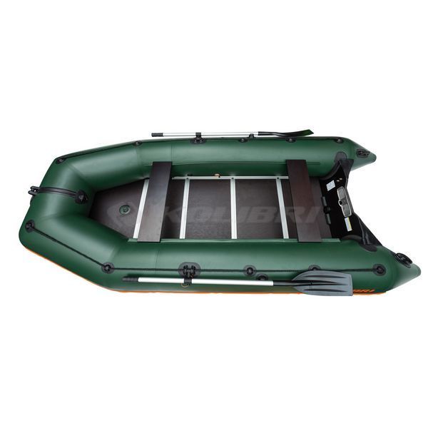 Kolibri KM-360D Profy (Колибри КМ-360Д Профи) надувная килевая лодка темно-зеленая + алюминиевый пайол, фото kolibri.com.ua №6